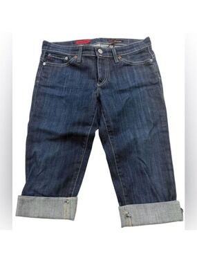 AG Adriano Goldschmied Liberty Bermuda Shorts Sz27 Cuffed Denim